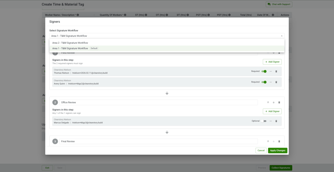 Edit Signers on Tag Web