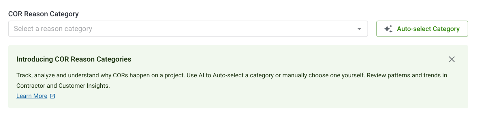 AI Reason Categories