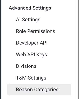 AI Reason Categories
