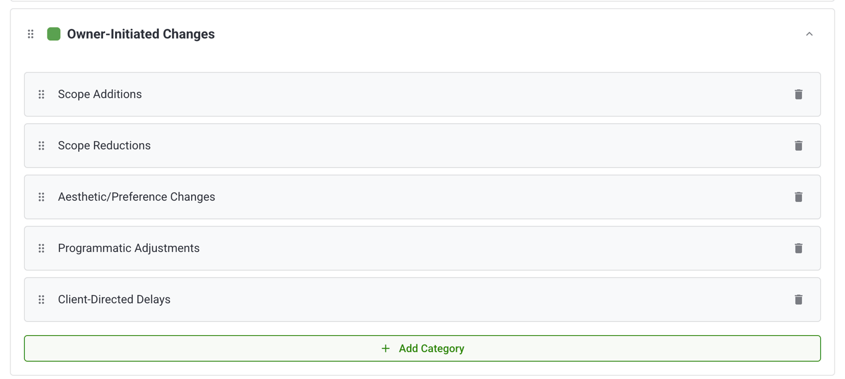 AI Reason Categories