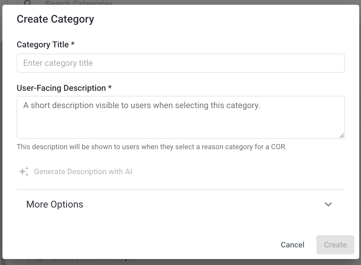 AI Reason Categories