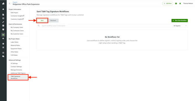 Sent Workflow List - Zero