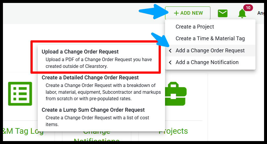 How to Upload a Change Order Request (COR)